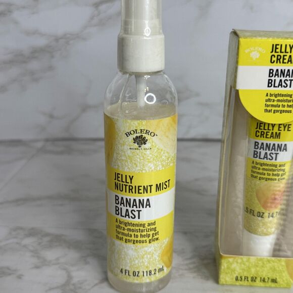Bolero Beverly Hills Banana Blast Jelly Mist Eye Cream Clay Mask Skincare Set - Picture 4 of 9